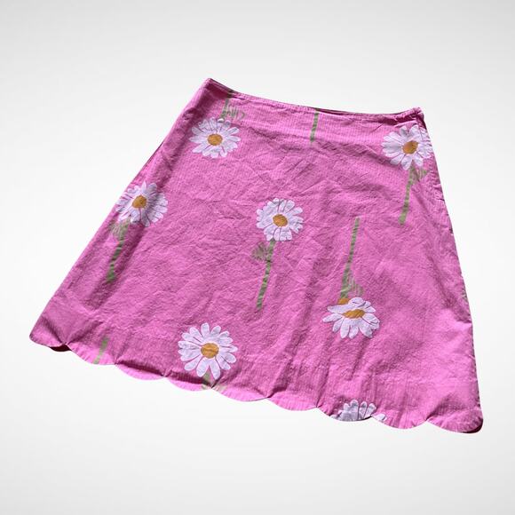 Lilly Pulitzer Daisy Scalloped-Edged Skirt Kids Sz 12 - Picture 4 of 7